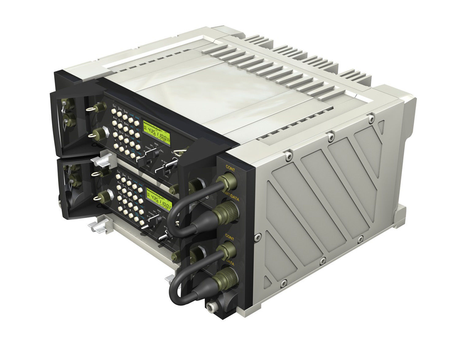 UHF VHF Military radio system 3D model_5