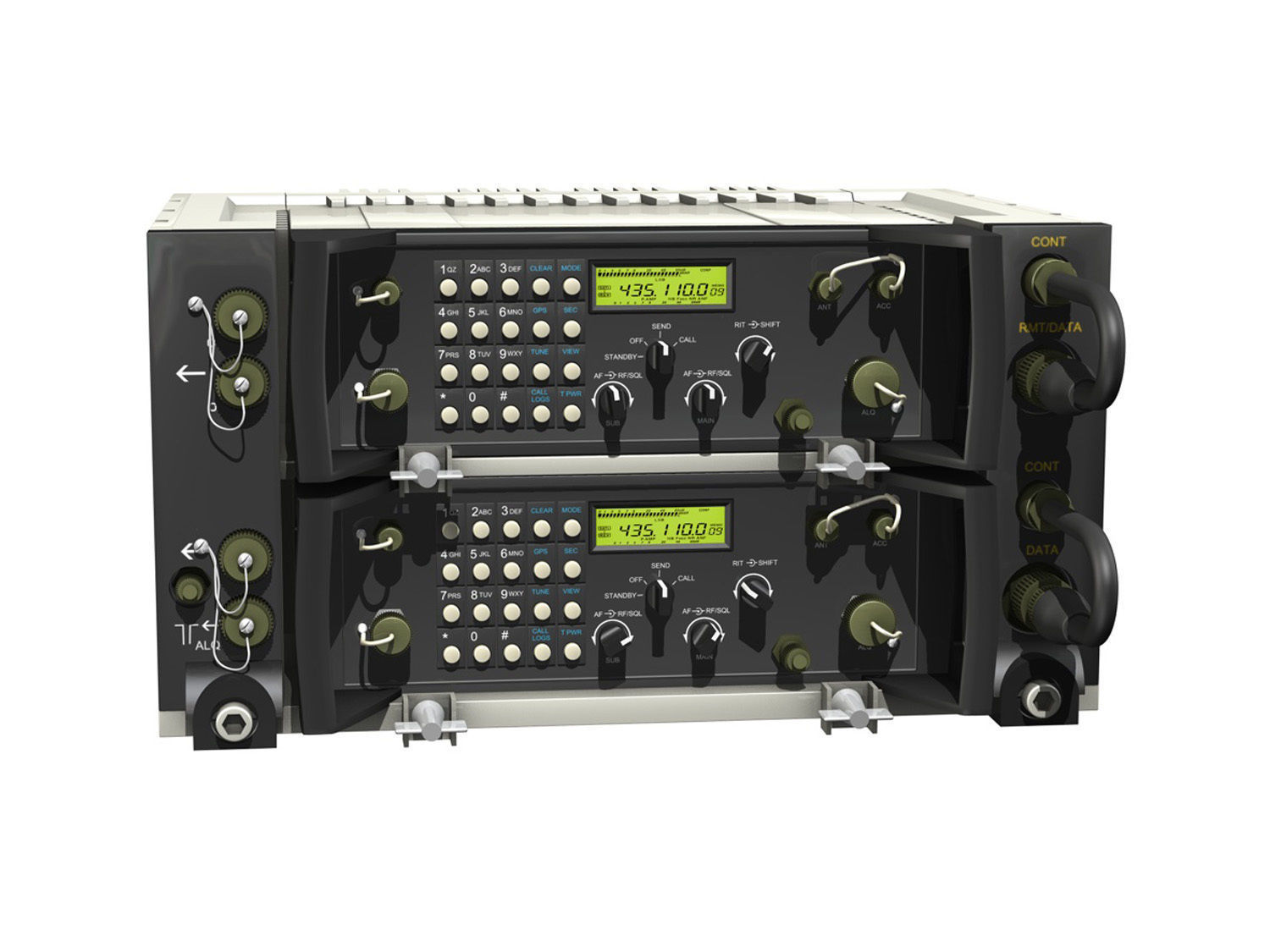 UHF VHF Military radio system 3D model_1