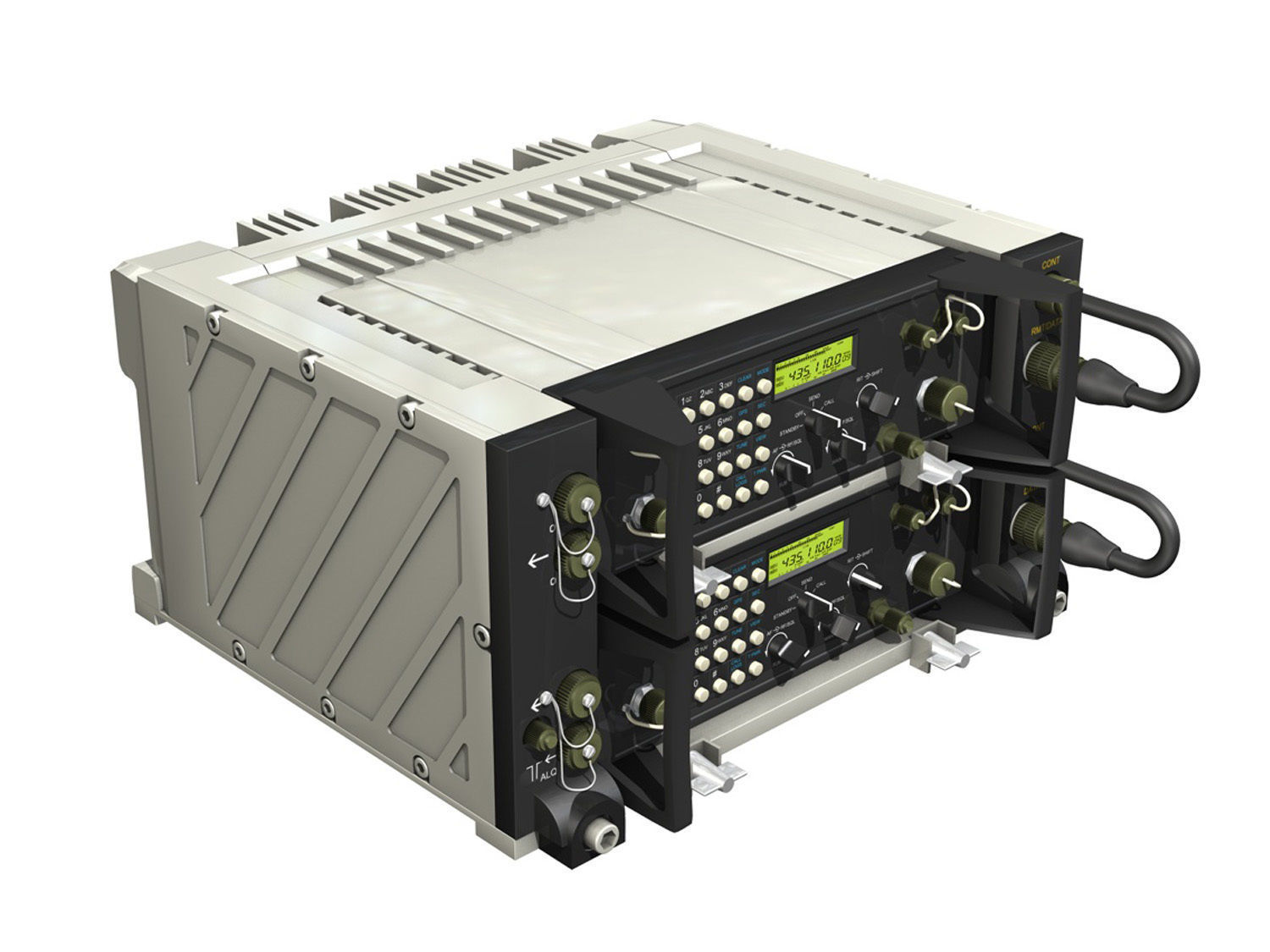 UHF VHF Military radio system 3D model_2