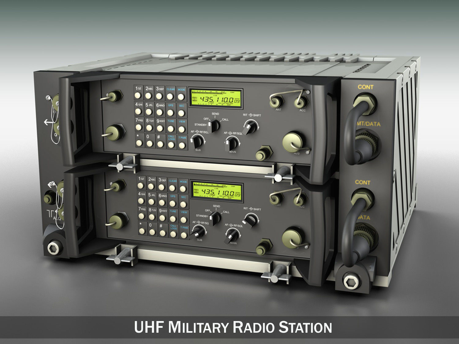 UHF VHF Military radio system 3D model CGTrader