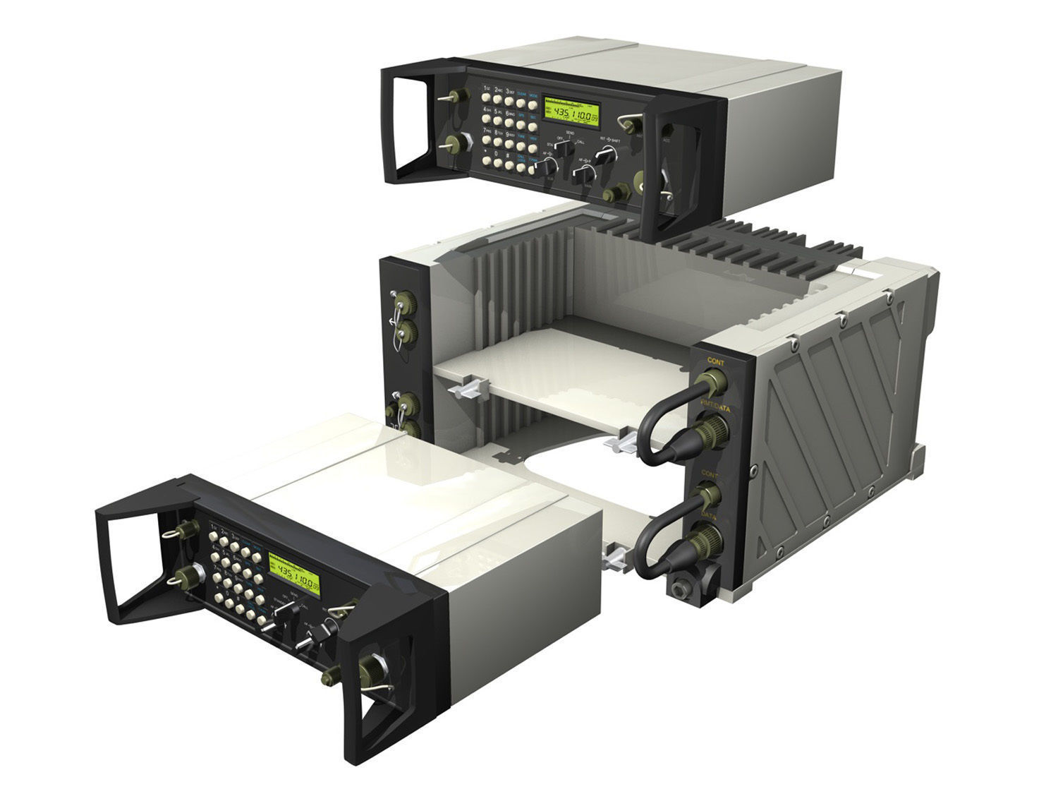 UHF VHF Military radio system 3D model_8