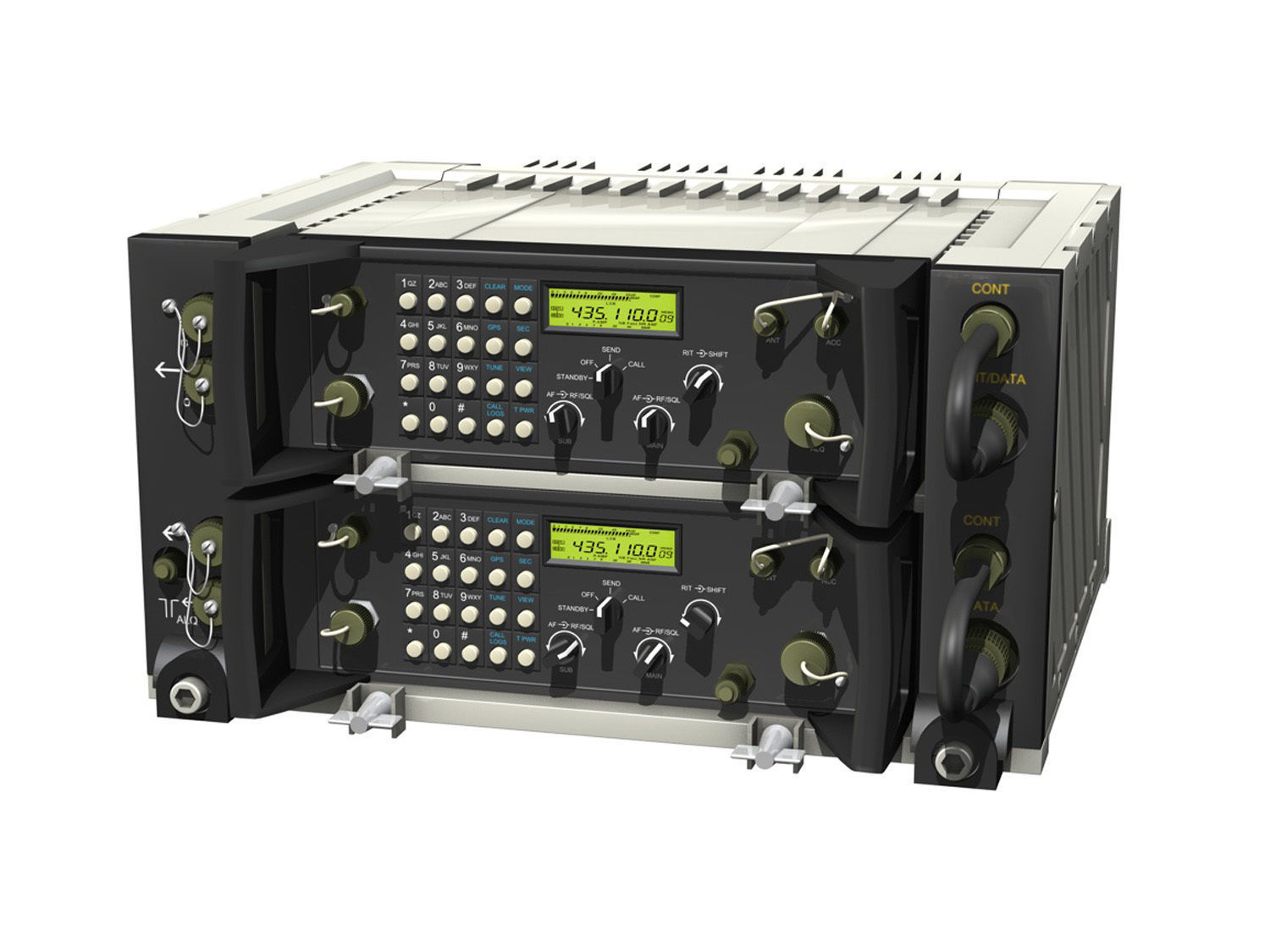 UHF VHF Military radio system 3D model_6