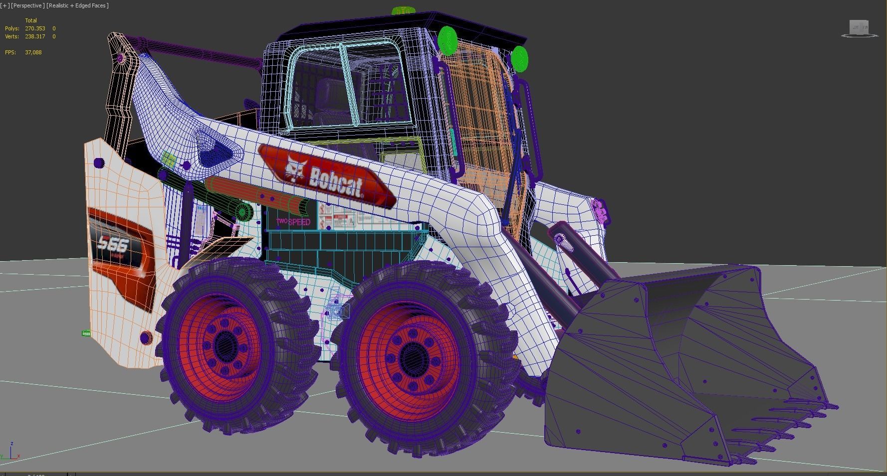 Bobcat S66 Skid Steer Loader 3D model_9