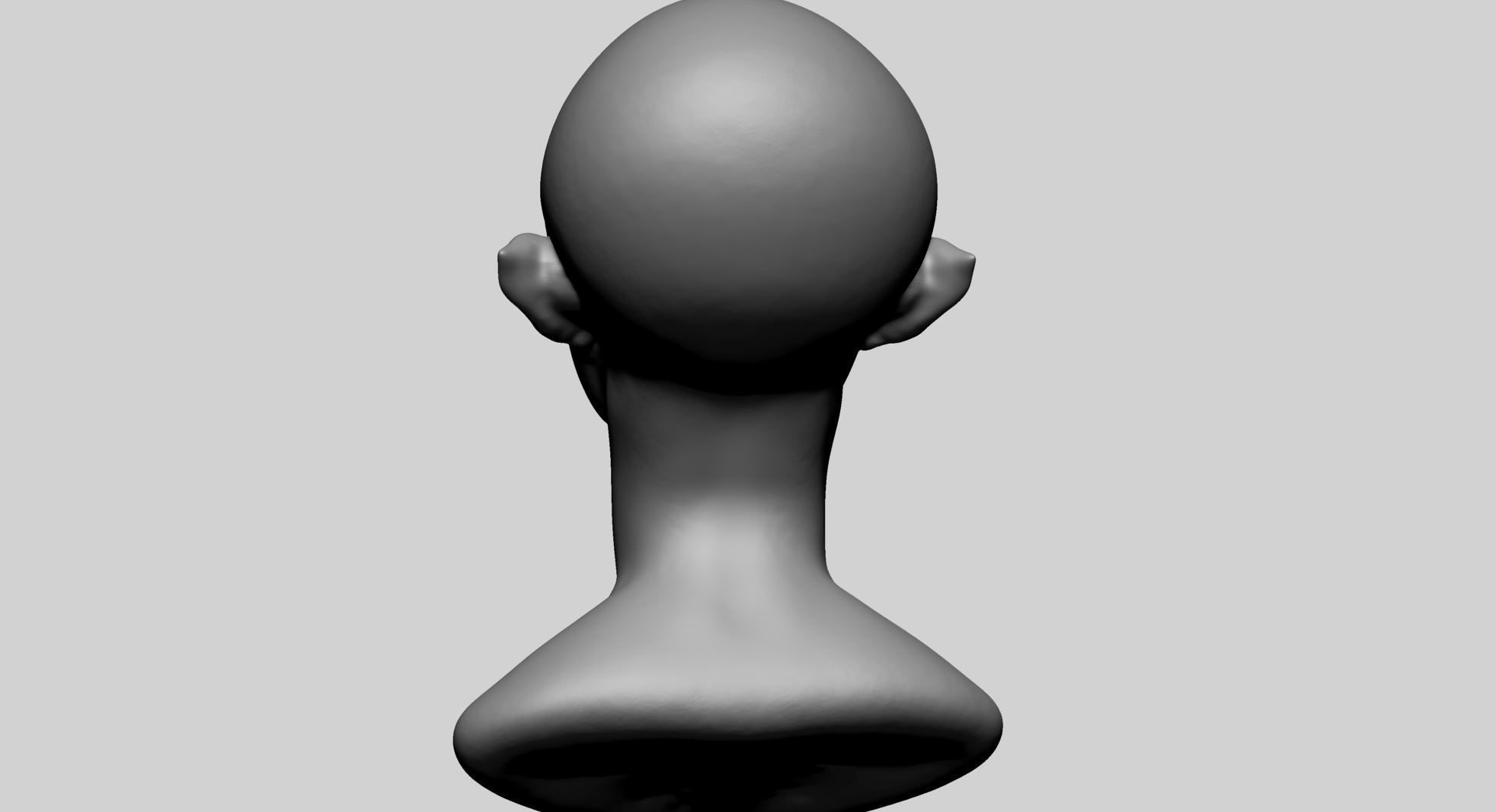 Female Head D 3D model_3