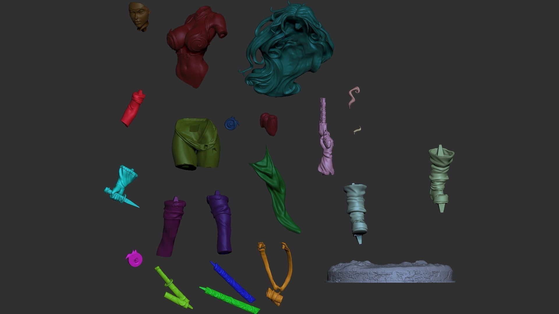 Red Monika 3D Print 3D print model_14