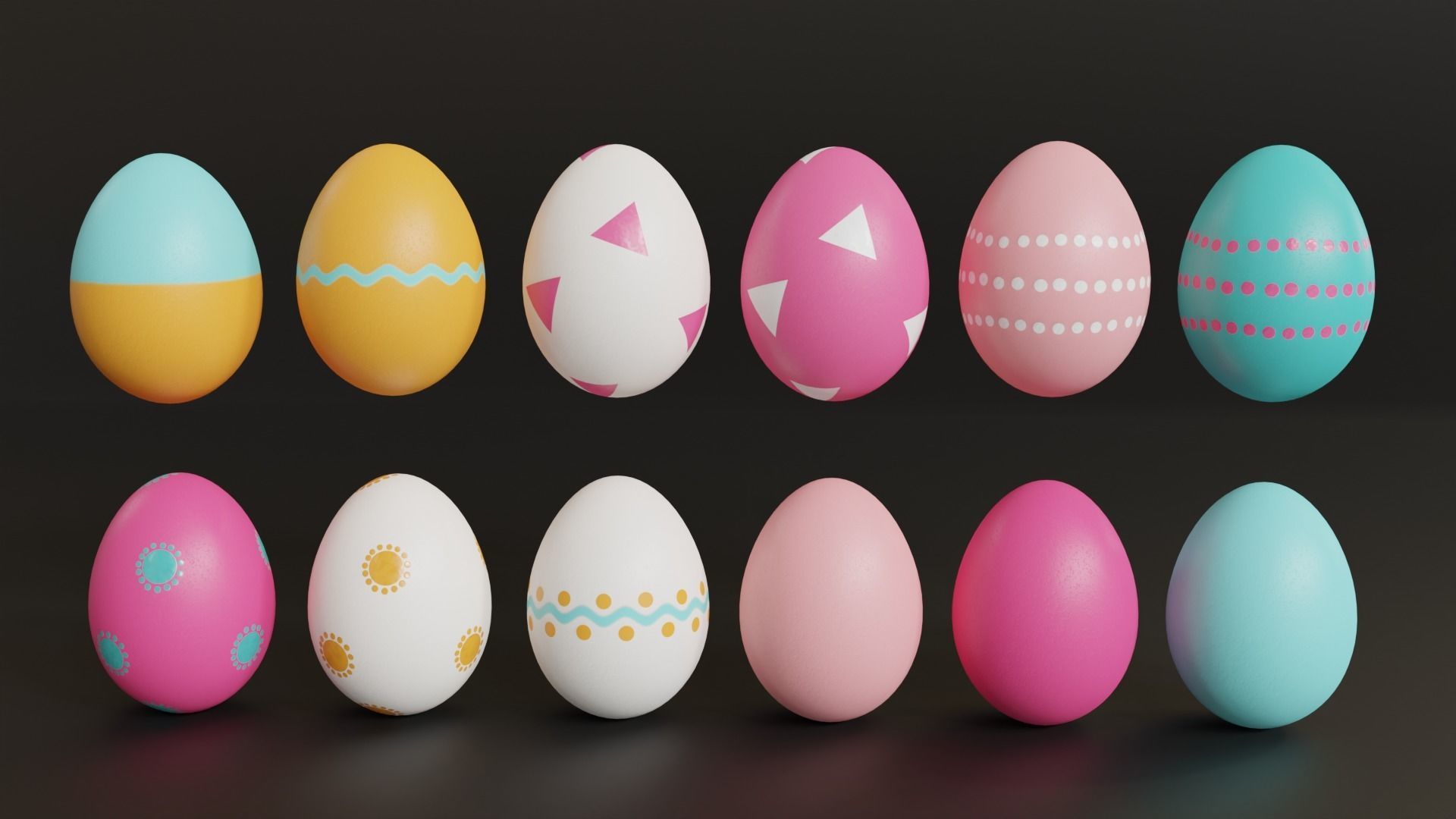 Easter Eggs 12 3D model_2