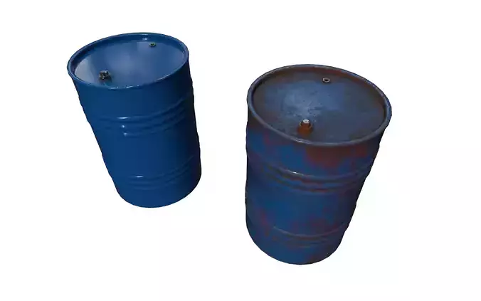 Oil Barrel Low-poly 3D model