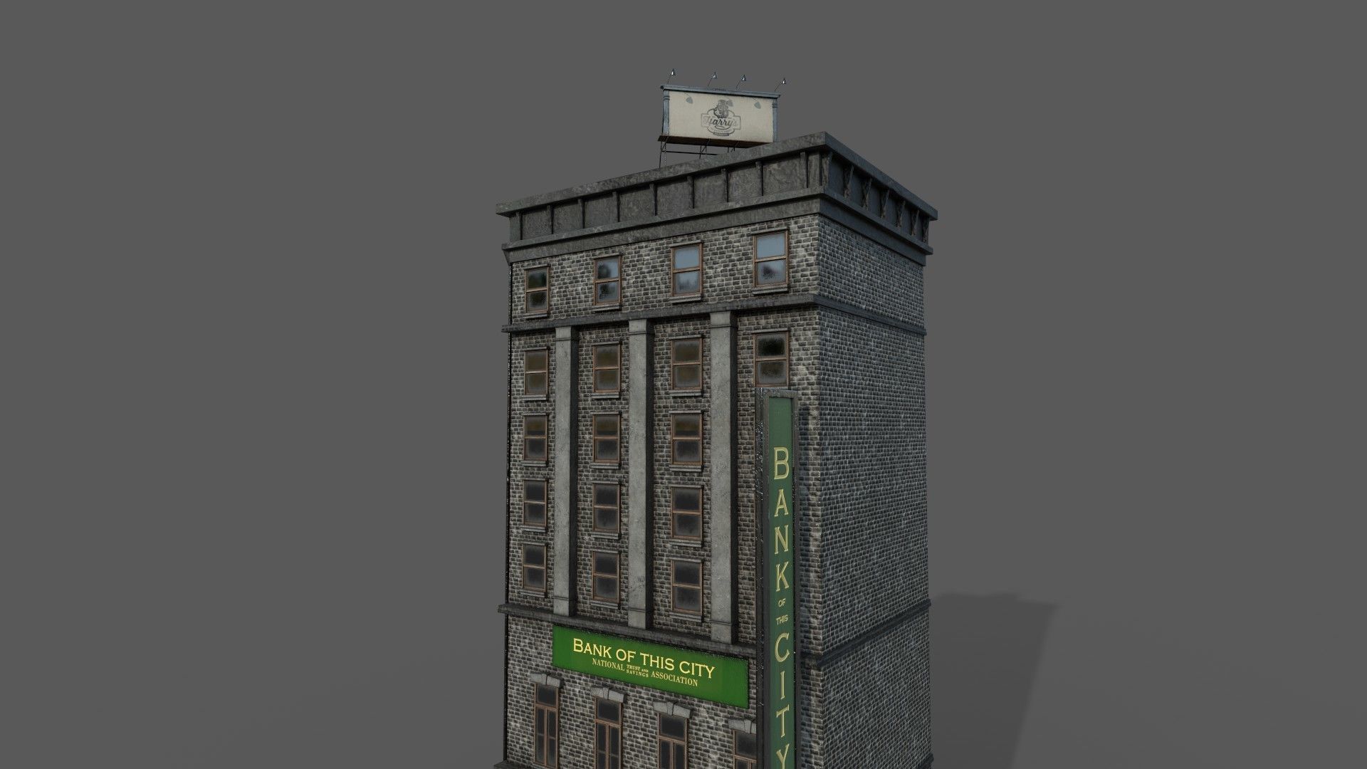 9-10 Old New york buildings Bank 1930 3D model_5