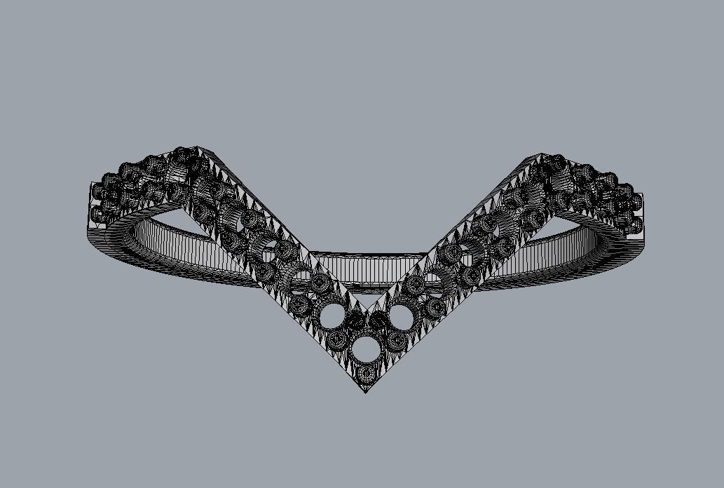 Fashion Diamond Ring 3D print model_13