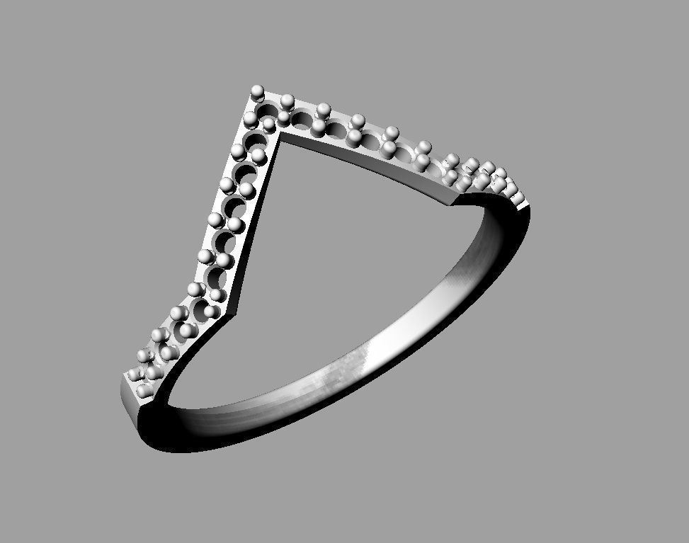 Fashion Diamond Ring 3D print model_20