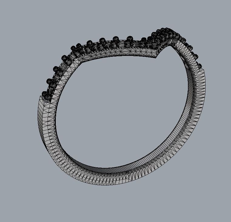 Fashion Diamond Ring 3D print model_14