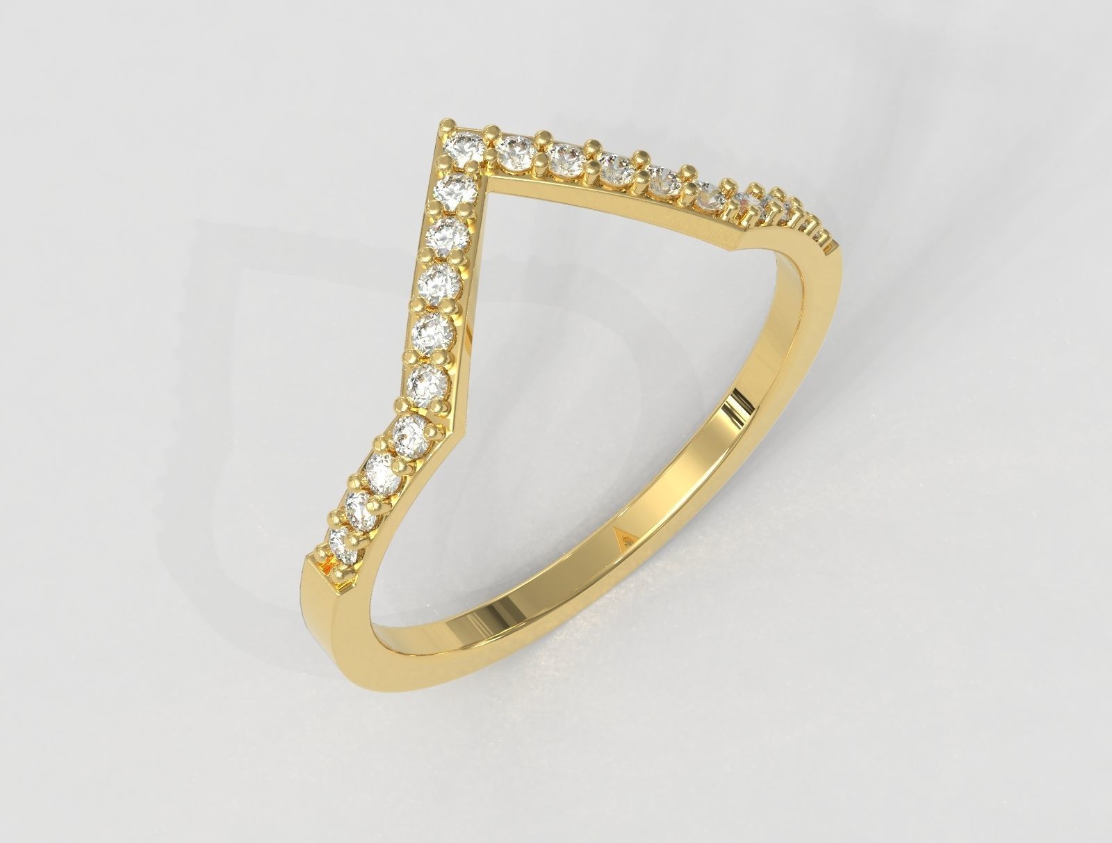 Fashion Diamond Ring 3D print model_1