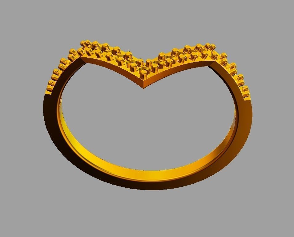 Fashion Diamond Ring 3D print model_11