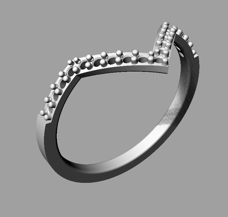 Fashion Diamond Ring 3D print model_16