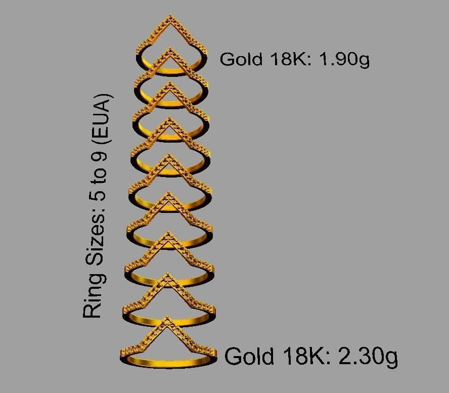 Fashion Diamond Ring 3D print model_4