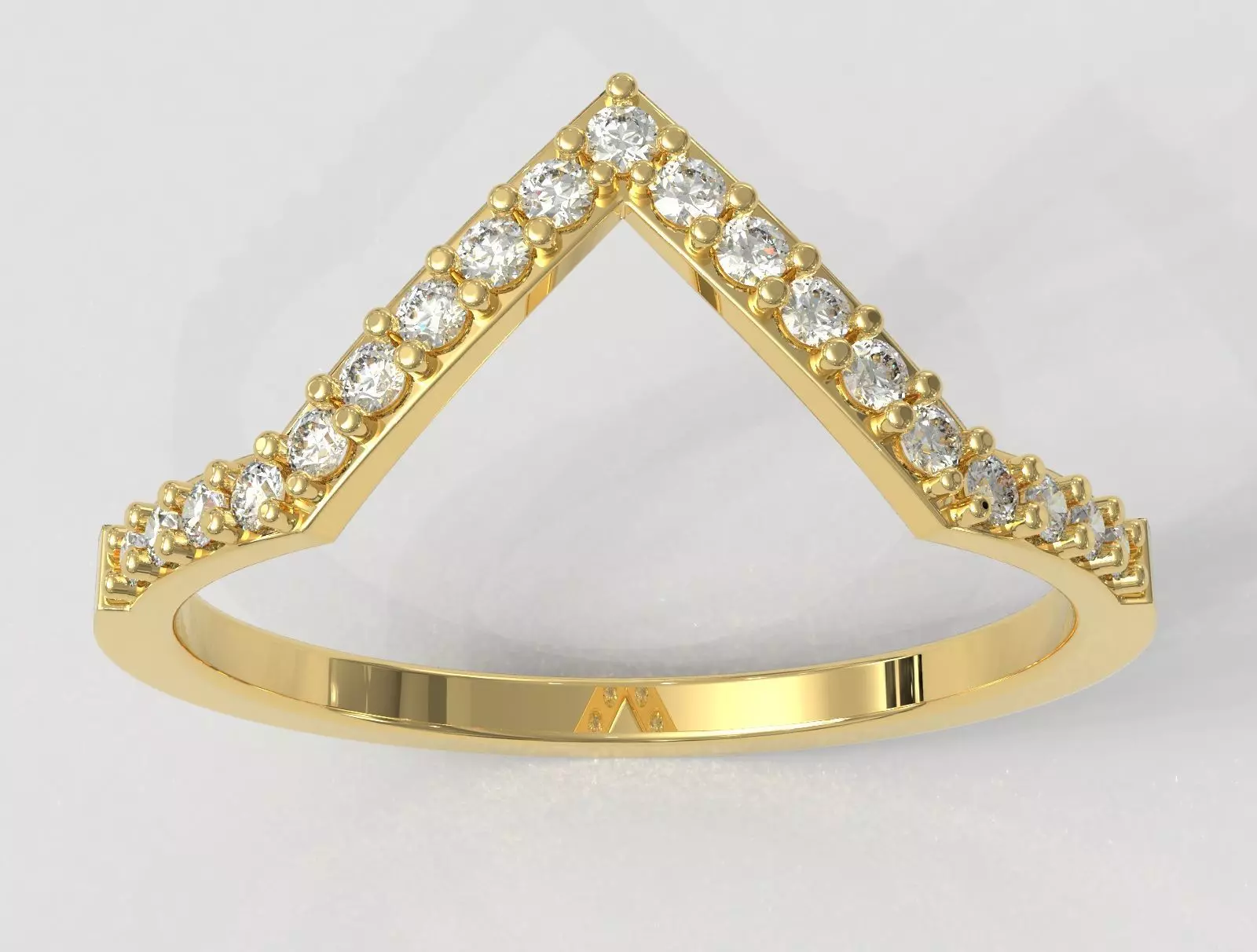 Fashion Diamond Ring 3D print model_0