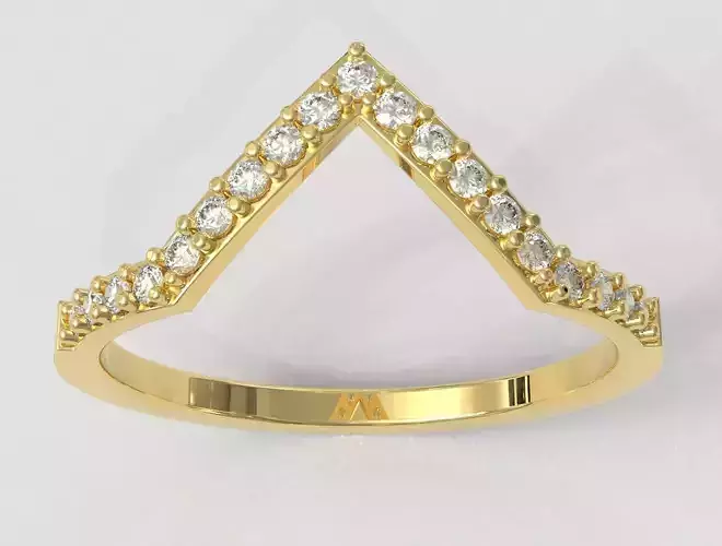 Fashion Diamond Ring 3D print model
