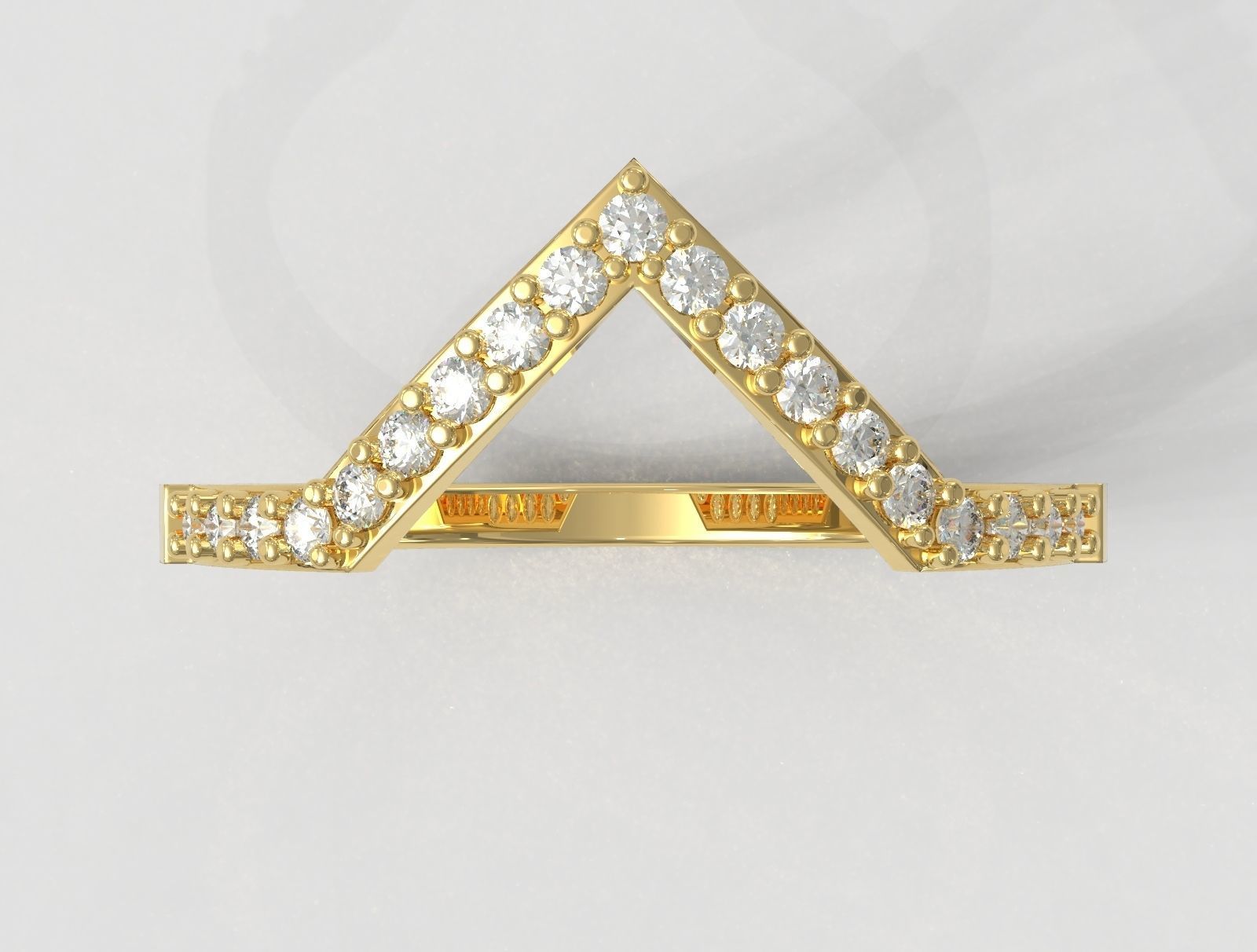 Fashion Diamond Ring 3D print model_2