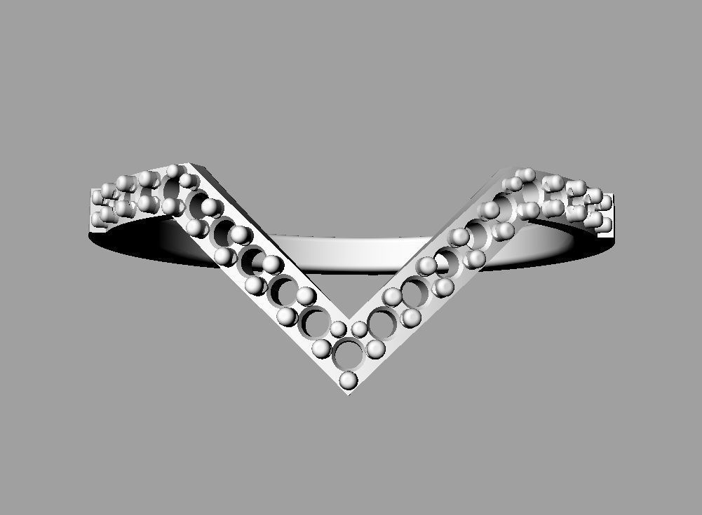 Fashion Diamond Ring 3D print model_18