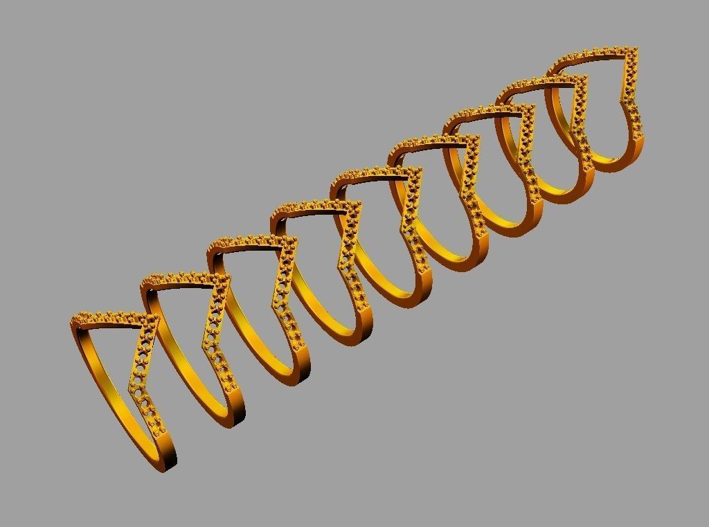 Fashion Diamond Ring 3D print model_5