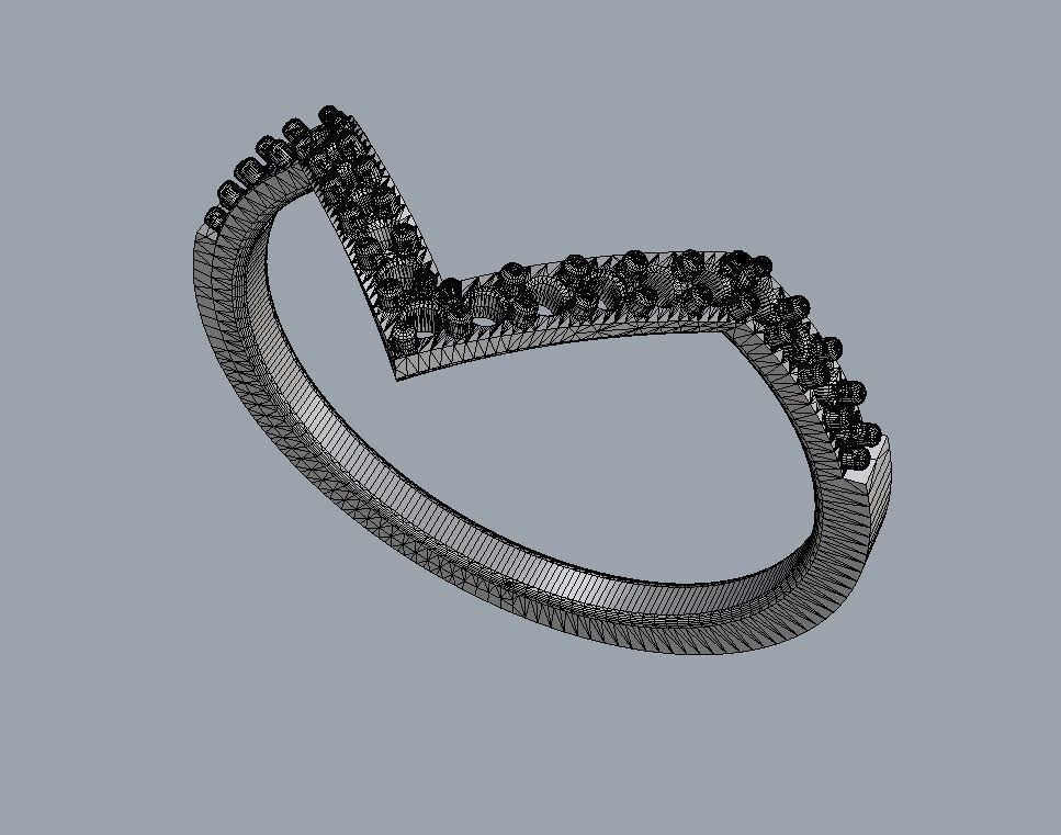 Fashion Diamond Ring 3D print model_12