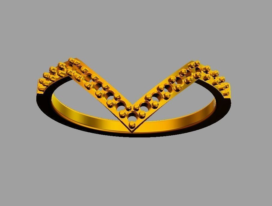 Fashion Diamond Ring 3D print model_10