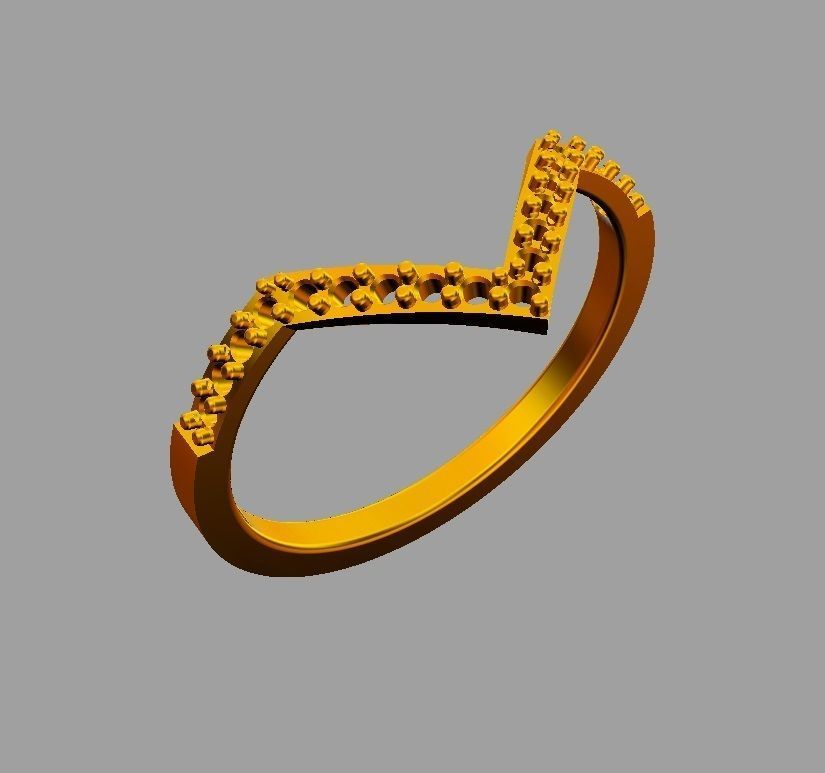 Fashion Diamond Ring 3D print model_9