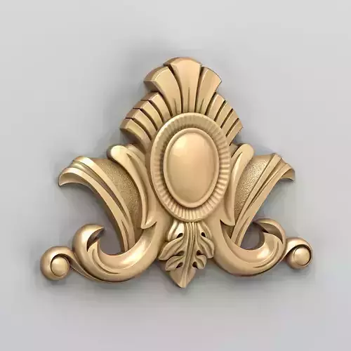 Carved decor central 041 3D model