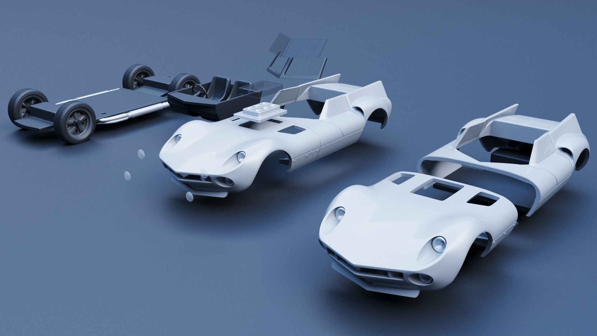 Chaparral 1 - 1963  3D print model_11