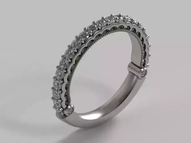 Scalloped design band 3D print model