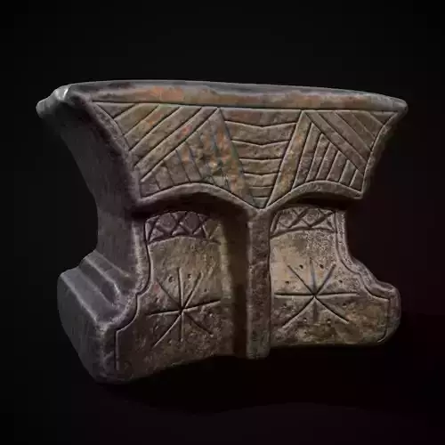 Nordic Hammer Anvil Low-poly 3D model