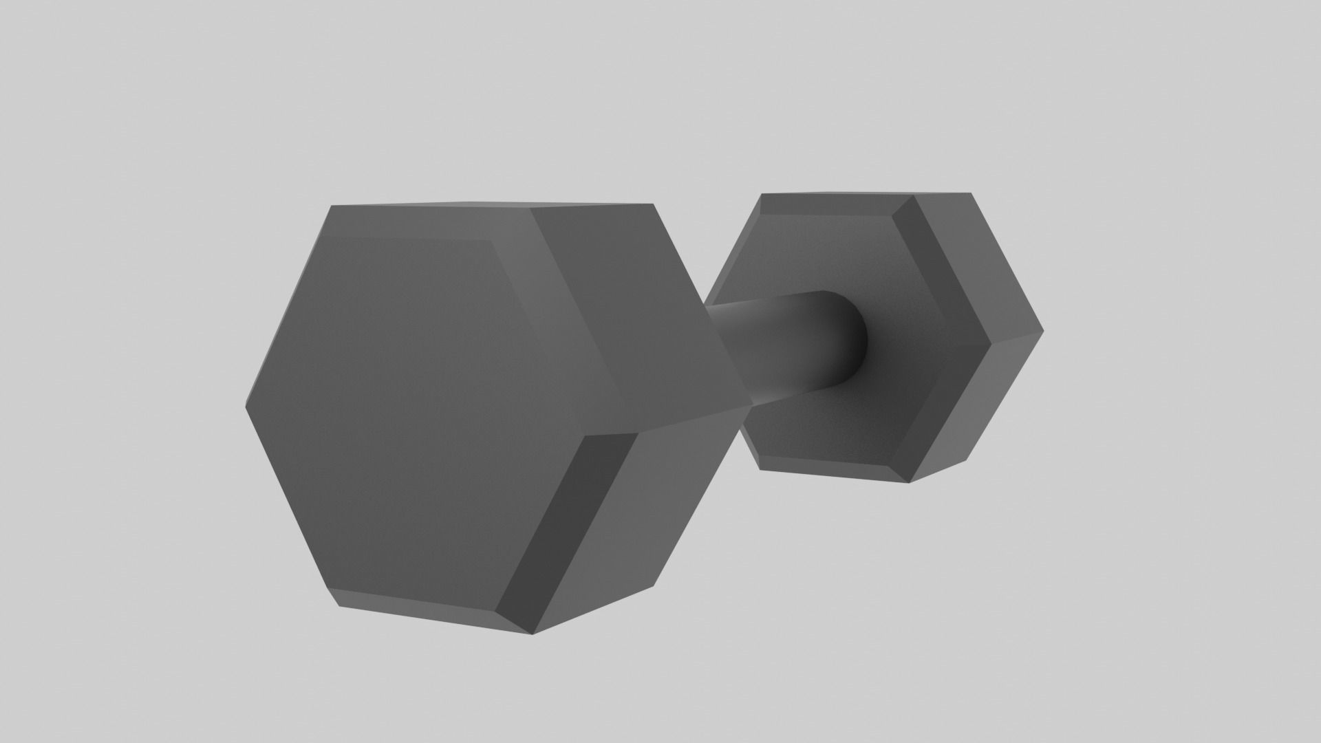 Dumbell pair of dumbbells Low-poly 3D model_7