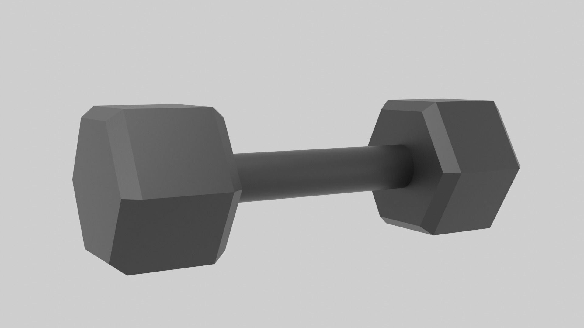 Dumbell pair of dumbbells Low-poly 3D model_5