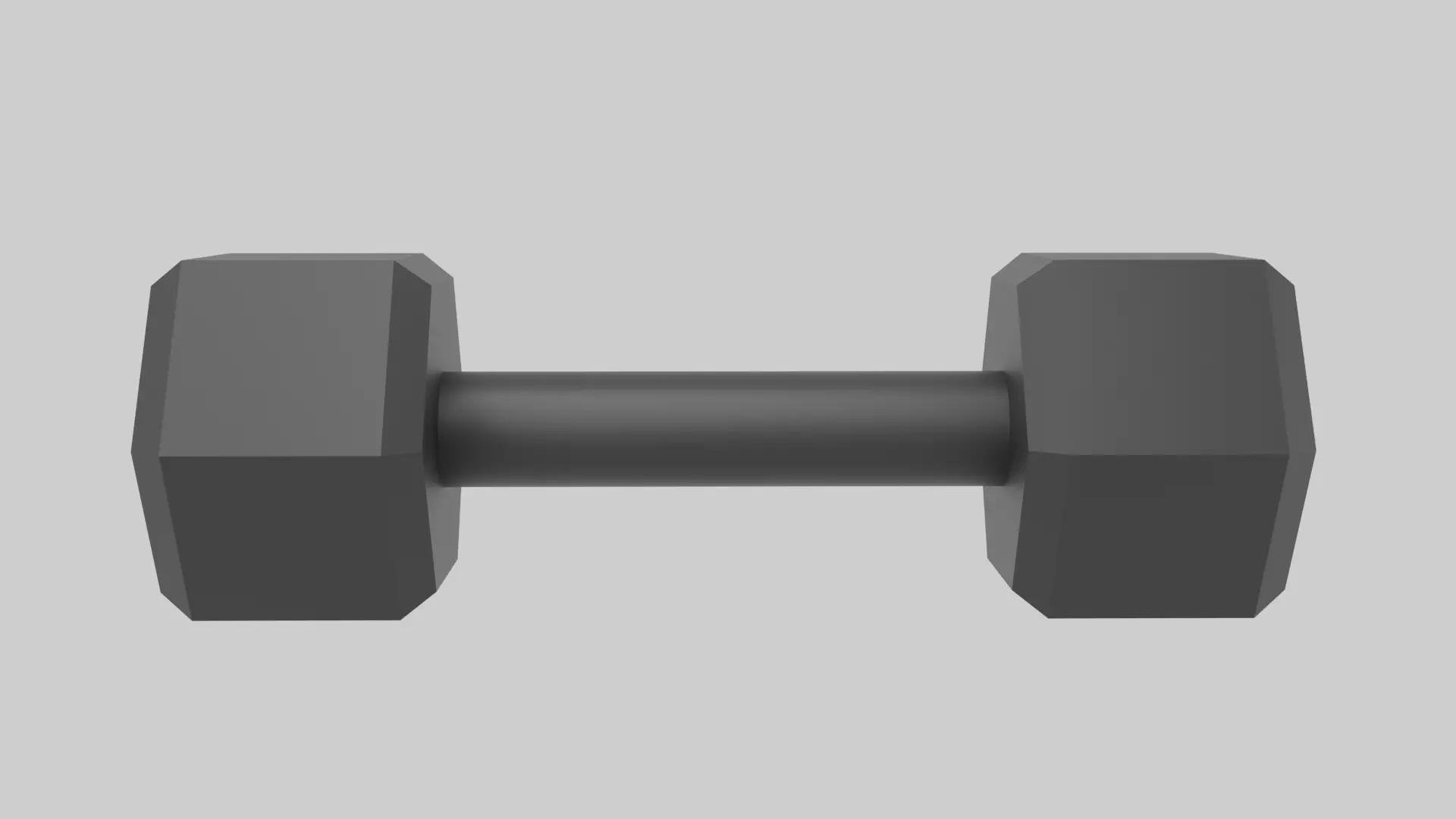 Dumbell pair of dumbbells Low-poly 3D model_0