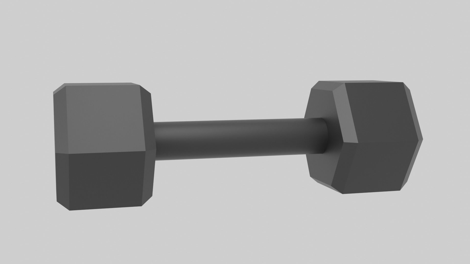 Dumbell pair of dumbbells Low-poly 3D model_3