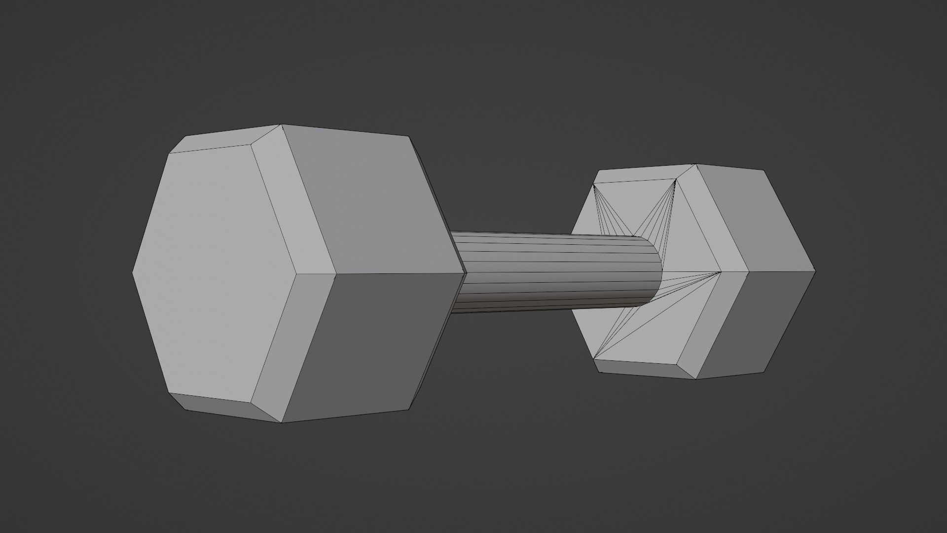 Dumbell pair of dumbbells Low-poly 3D model_2