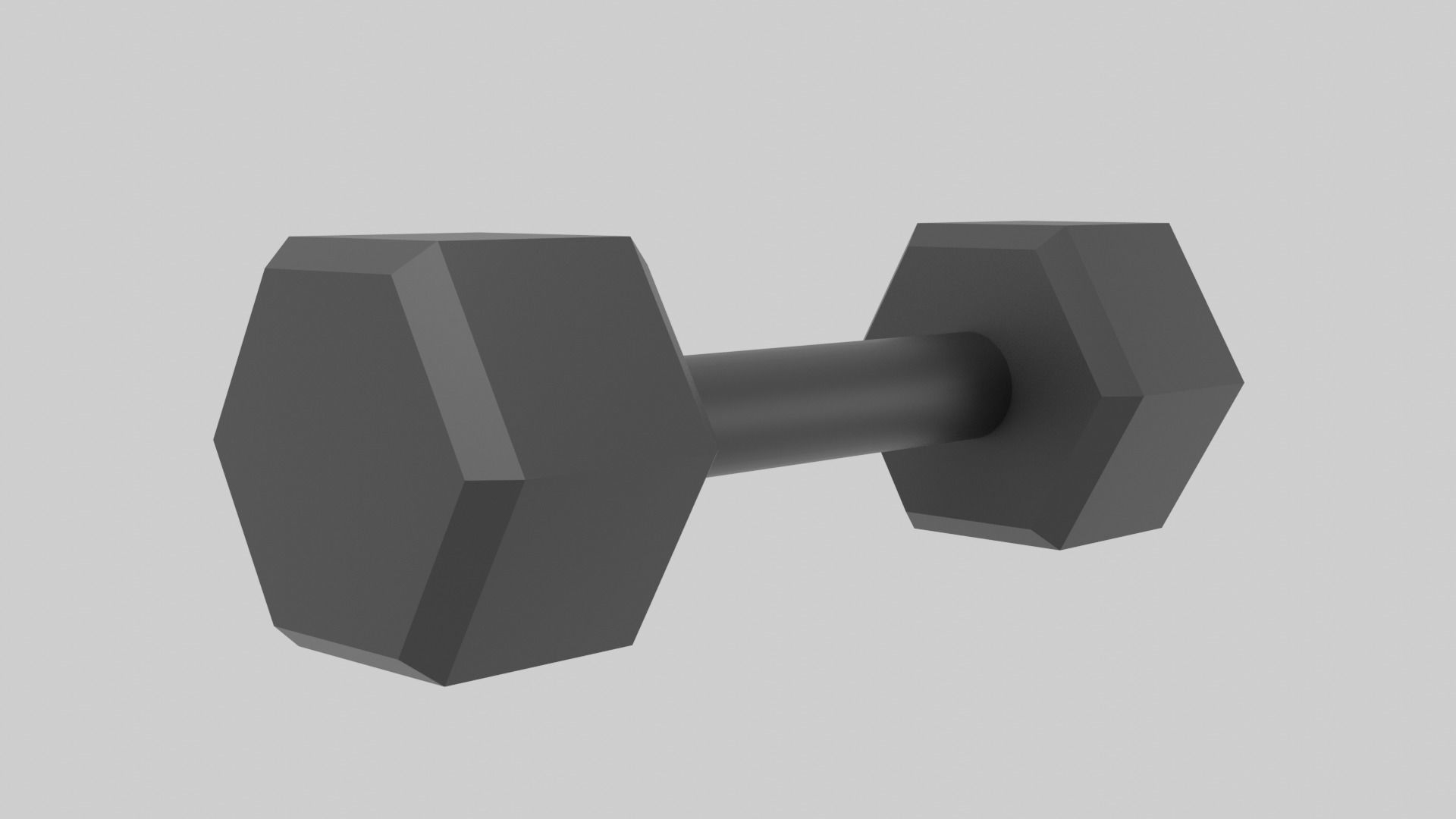 Dumbell pair of dumbbells Low-poly 3D model_6