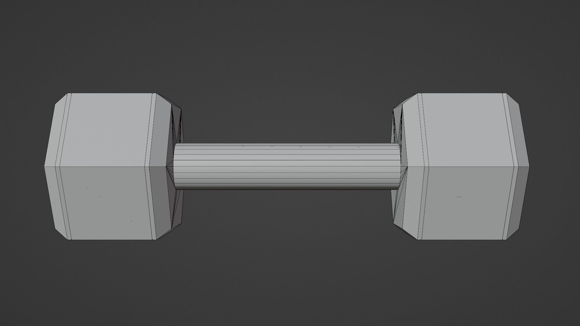 Dumbell pair of dumbbells Low-poly 3D model_1