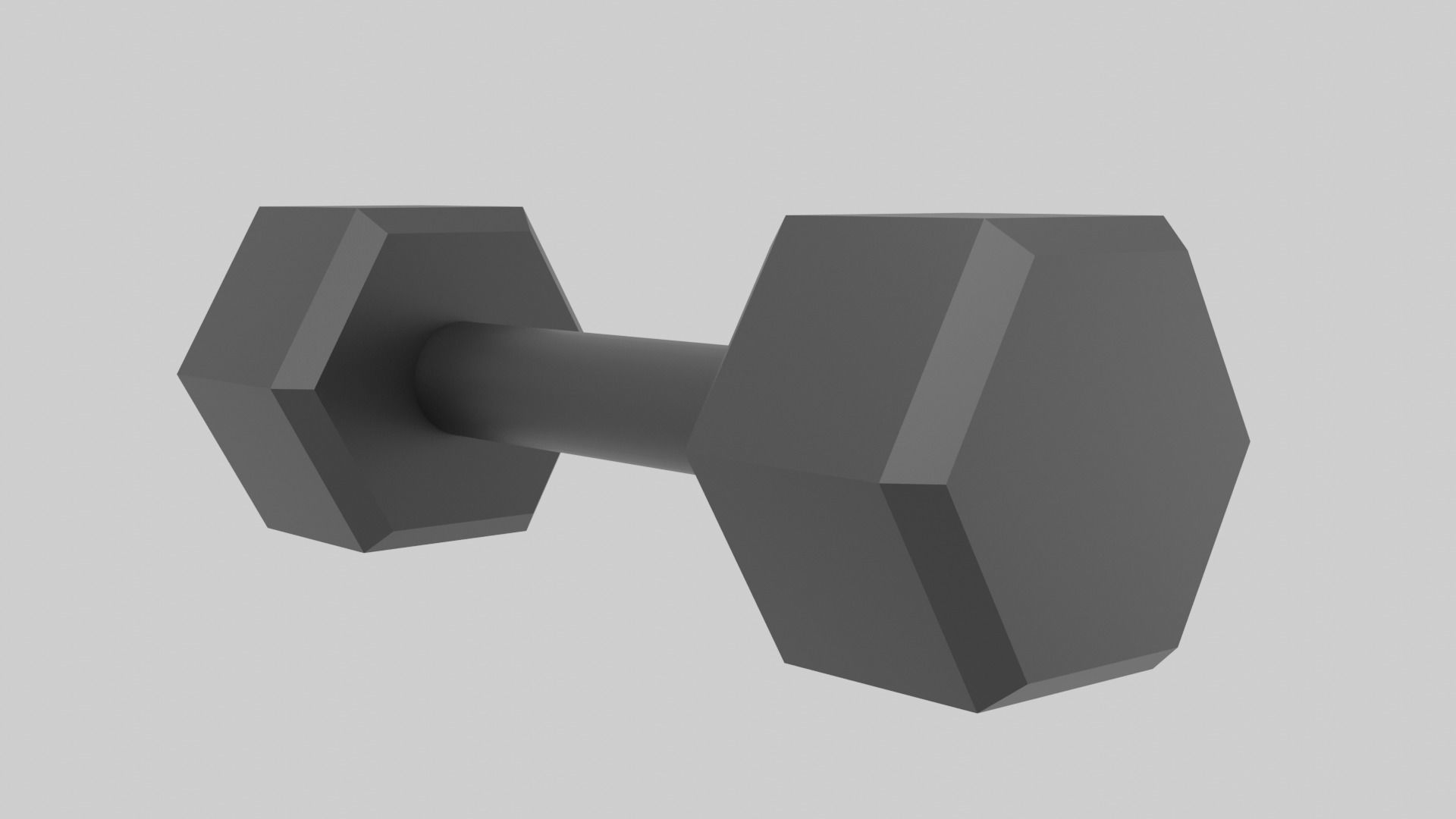 Dumbell pair of dumbbells Low-poly 3D model_8