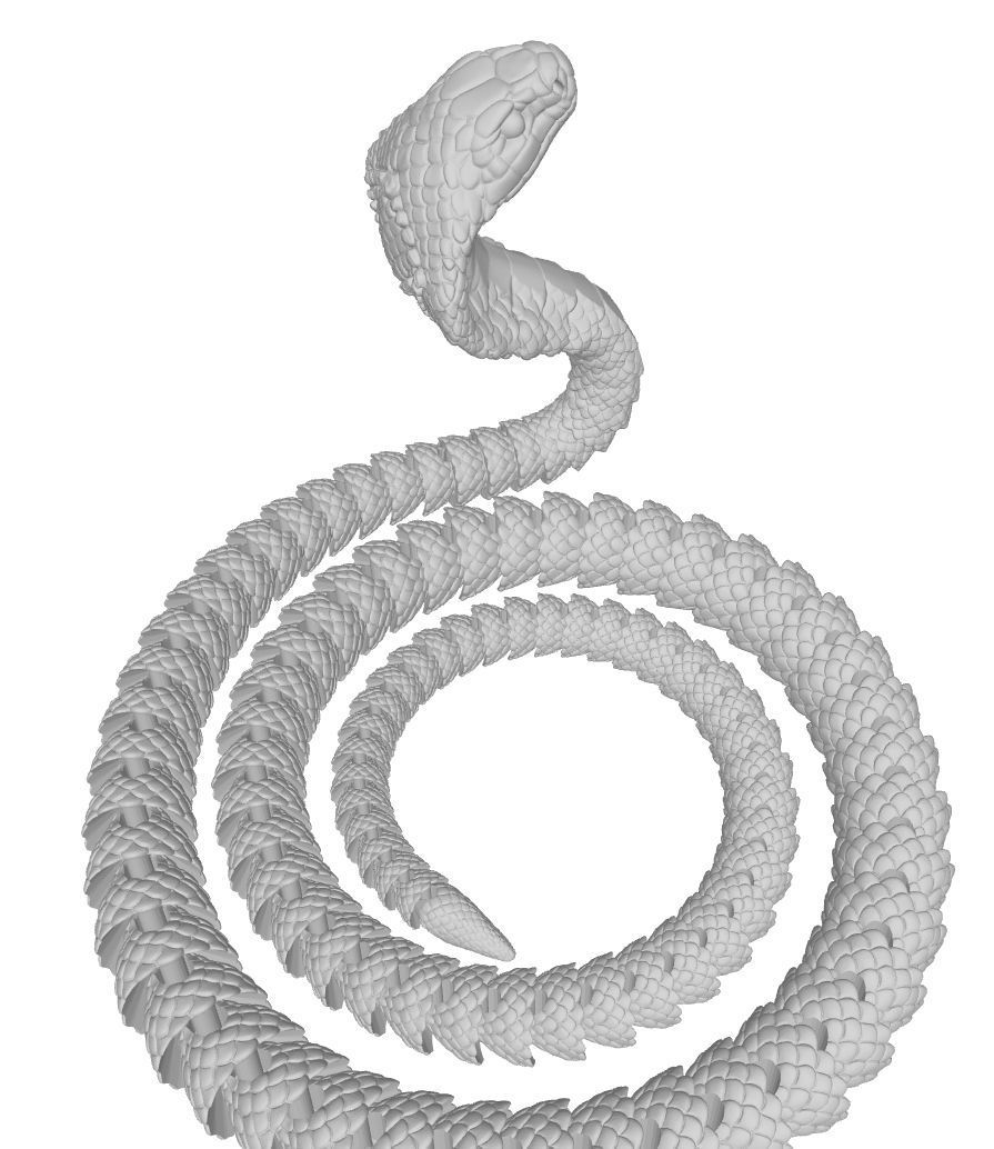 Flexi-Snake snake Free 3D print model_1