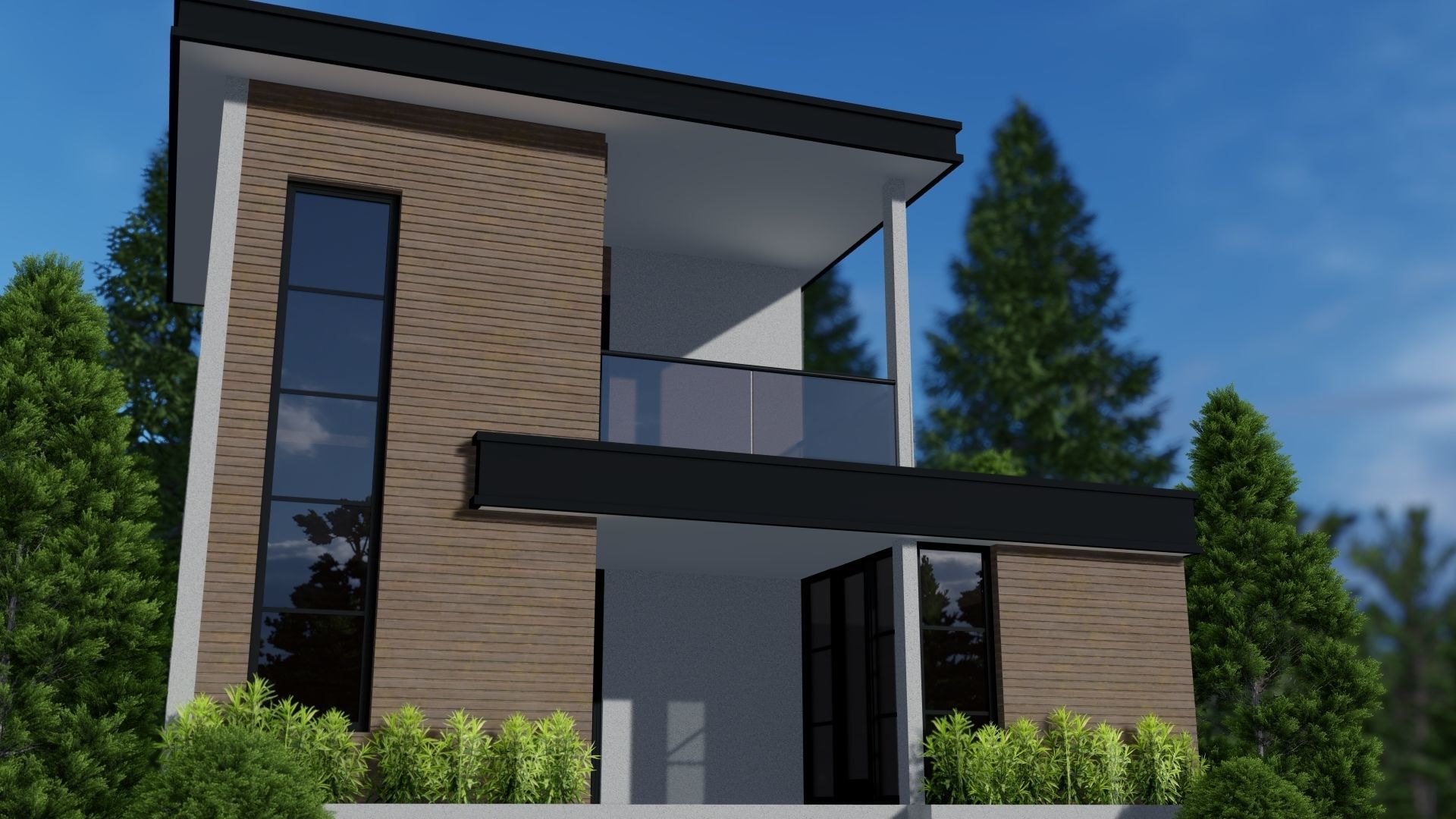 Modern Villa 4 3D model 3D model_2