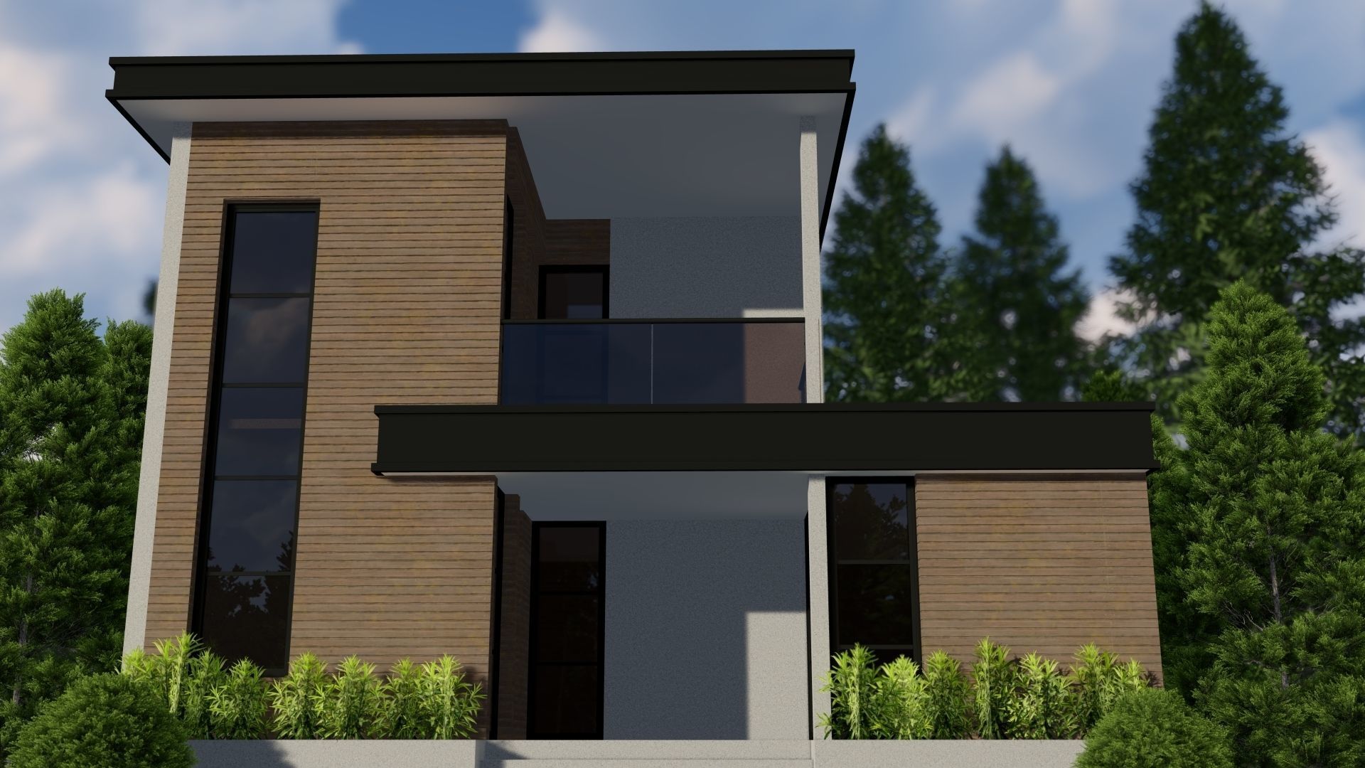 Modern Villa 4 3D model 3D model_1