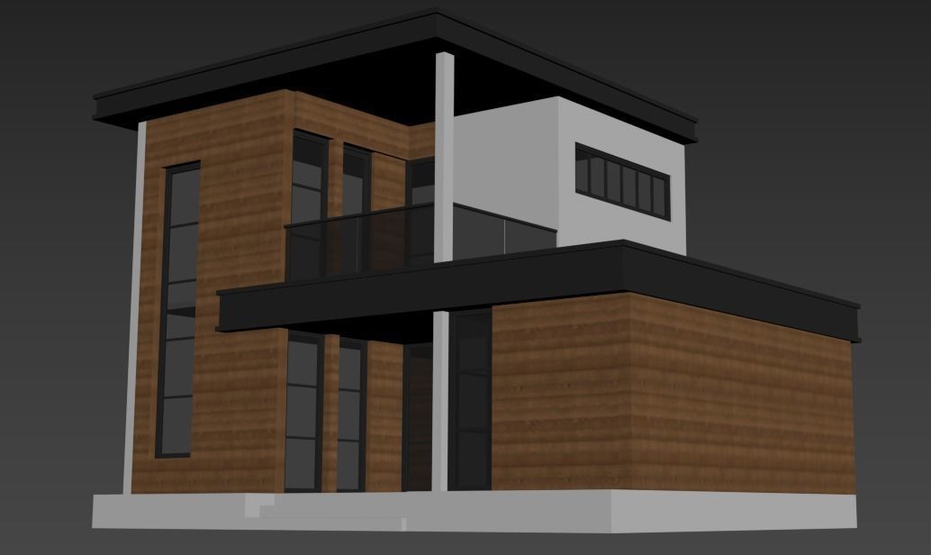 Modern Villa 4 3D model 3D model_4