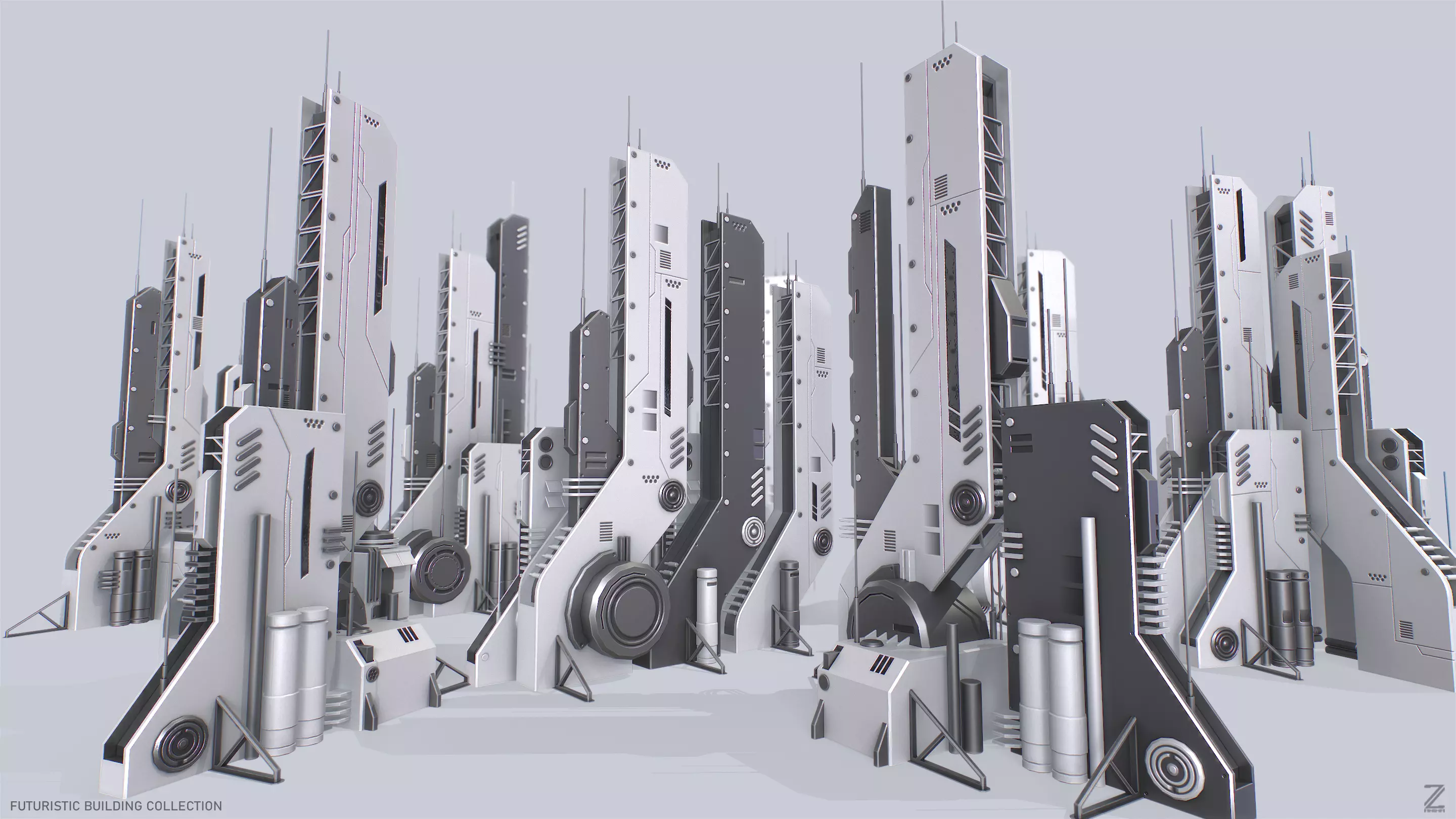 Futuristic building collection _0