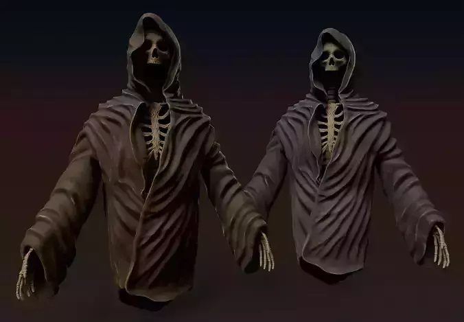 Wraith Skeleton Low-poly 3D model