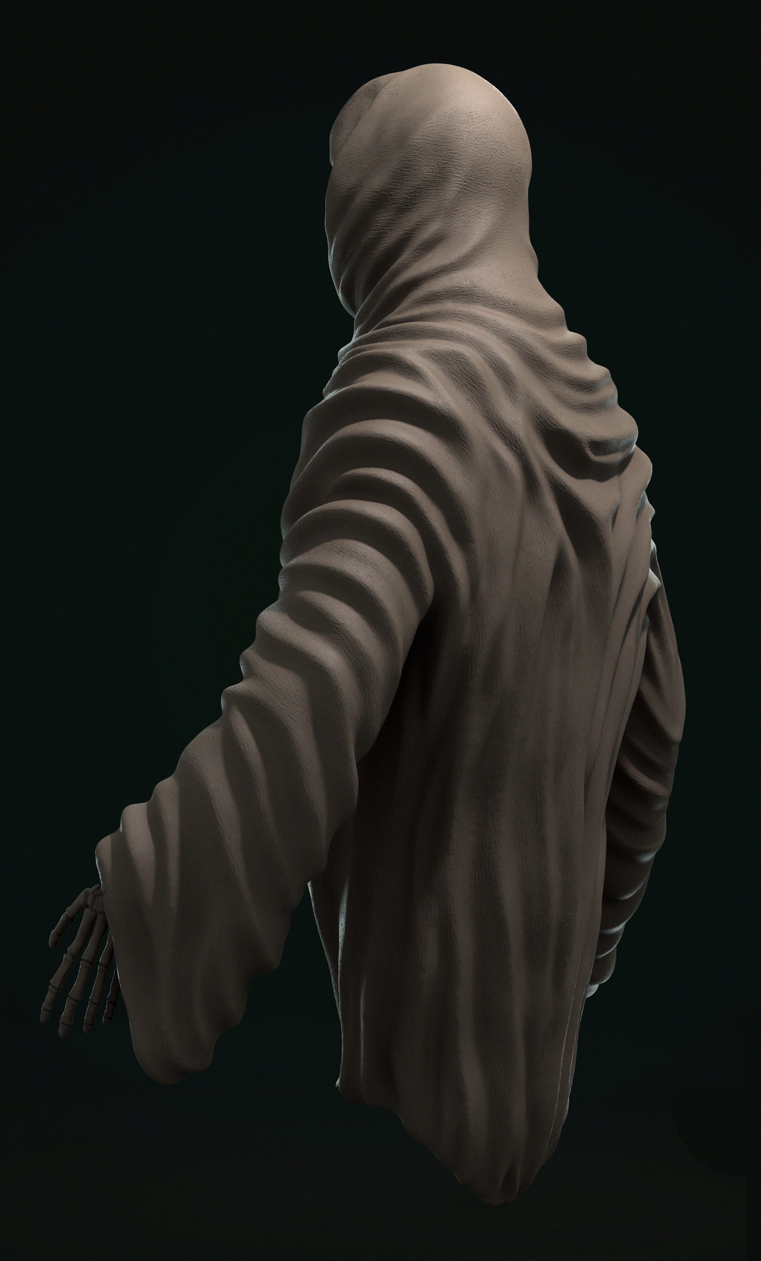 Wraith Skeleton Low-poly 3D model_11