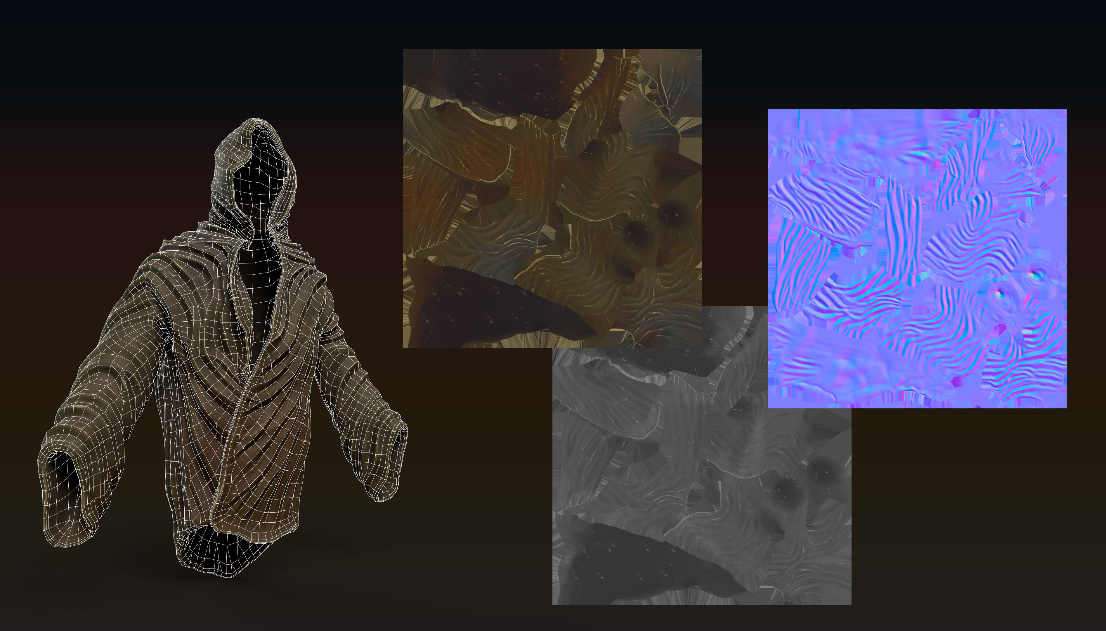 Wraith Skeleton Low-poly 3D model_5