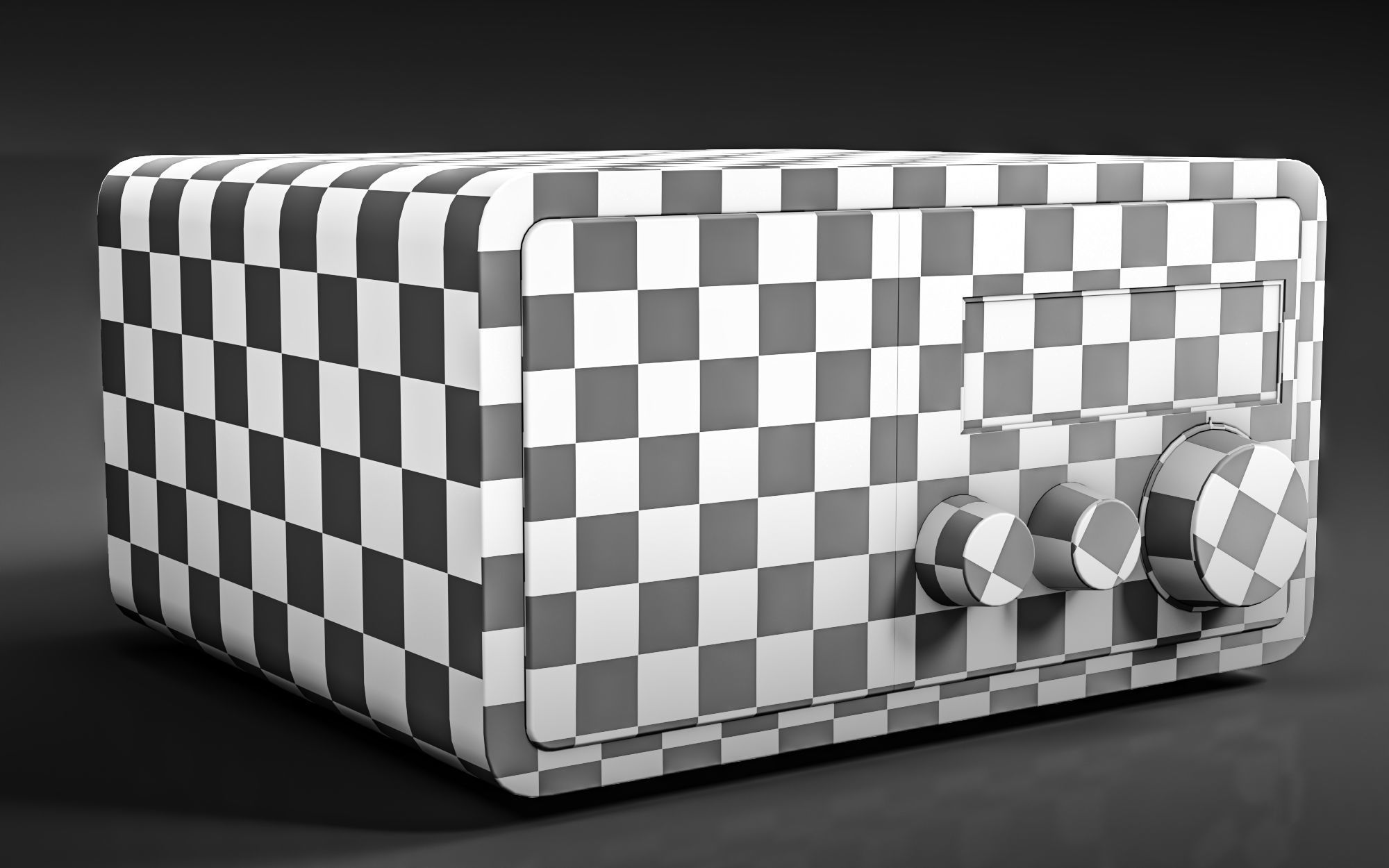 Sangean WR-11SE AMFM Table Top Radio Low-poly 3D model_2