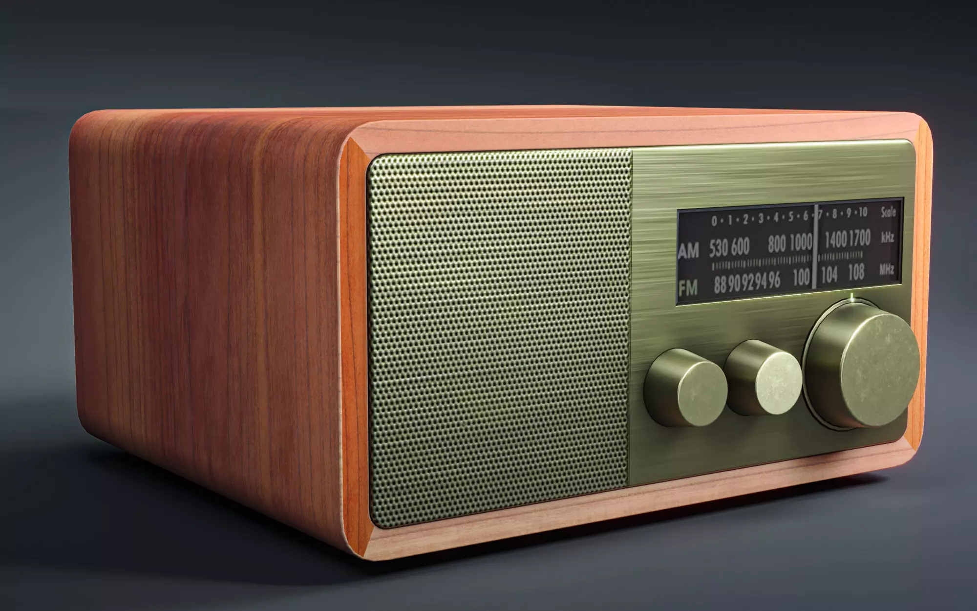 Sangean WR-11SE AMFM Table Top Radio Low-poly 3D model_0