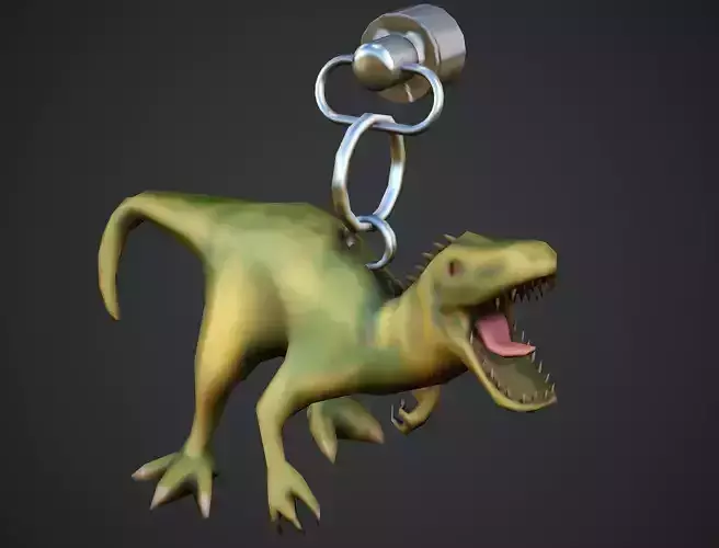 TRex Dinosaur Weapon Charm - Low Poly Game Ready Low-poly 3D model